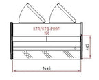 Comptoir réfrigéré PROFI 150 - vitre frontale arrondie, 1525 mm, avec éclairage LED