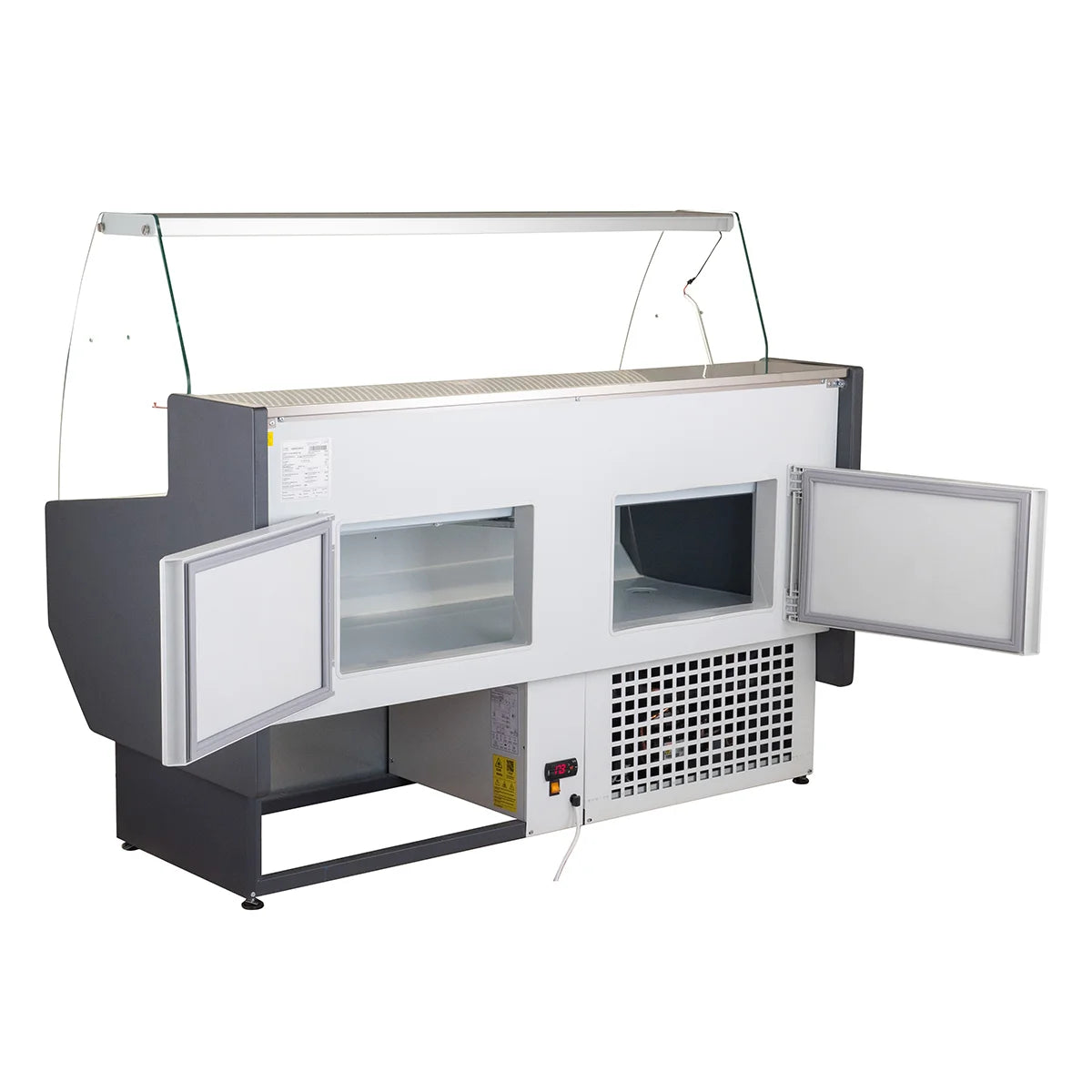 Comptoir réfrigéré PROFI 150 - vitre frontale arrondie, 1525 mm, avec éclairage LED