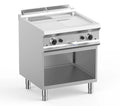 Gasgrillplatte Dexion Lux 700 - 70/73 - ½ glatt, ½ gerillt, verchromt - 14 kW