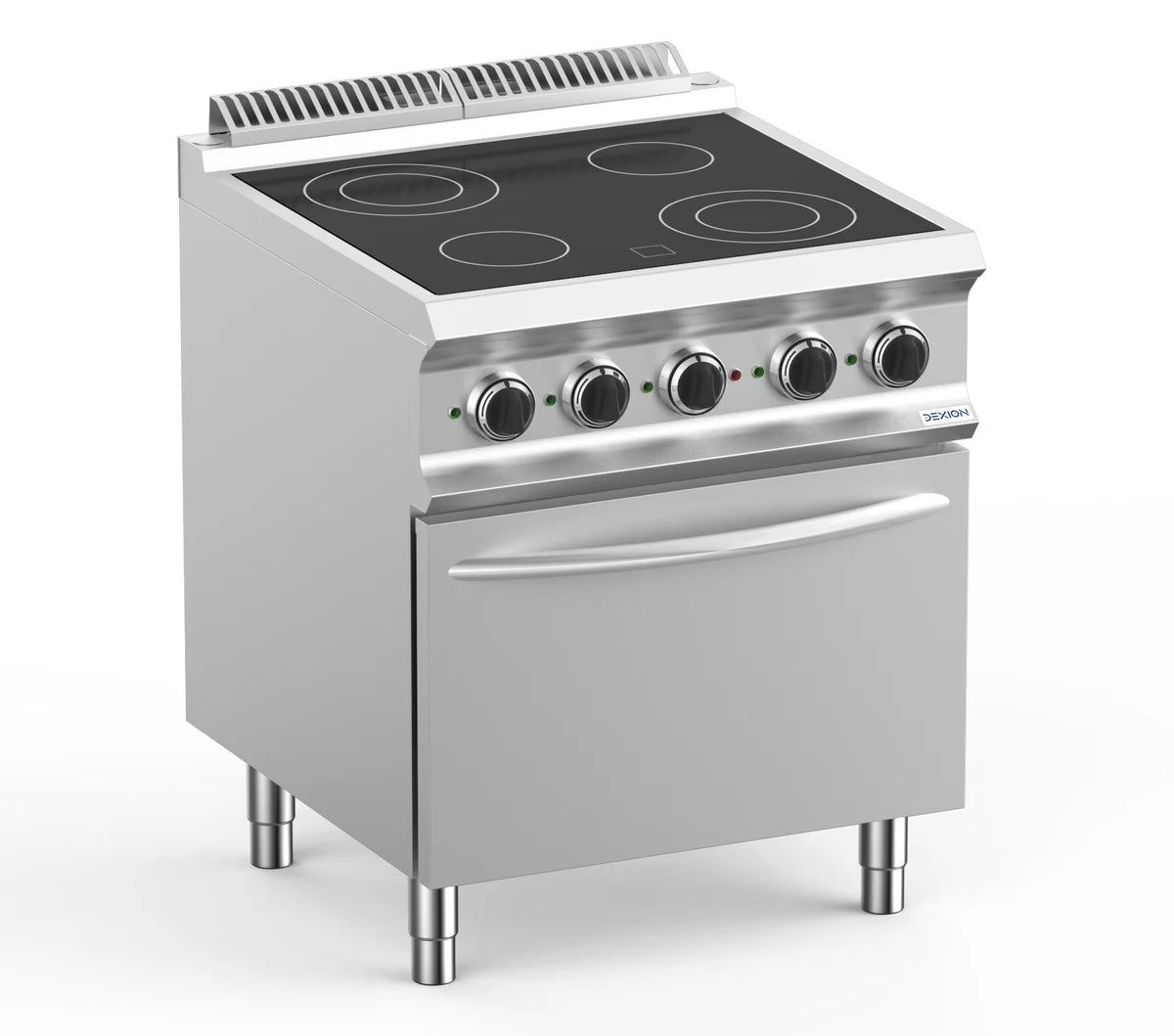 Ceranherd Dexion Lux- 700 - 70/73 mit Elektrobackofen - 4 runde Kochflächen - 13,9 kW