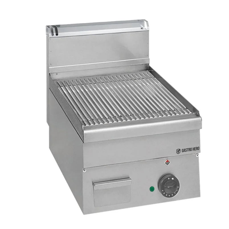 Plancha électrique Série 600 - 40/60 - rainurée - modèle de table - 5 kW