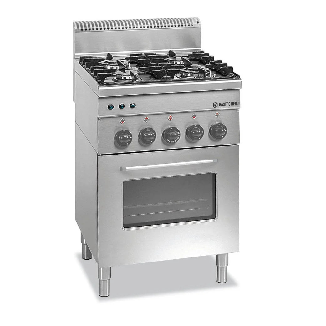 Gasherd Serie 600 - 60/60 mit Elektrobackofen,  Umluft und Elektrogrill