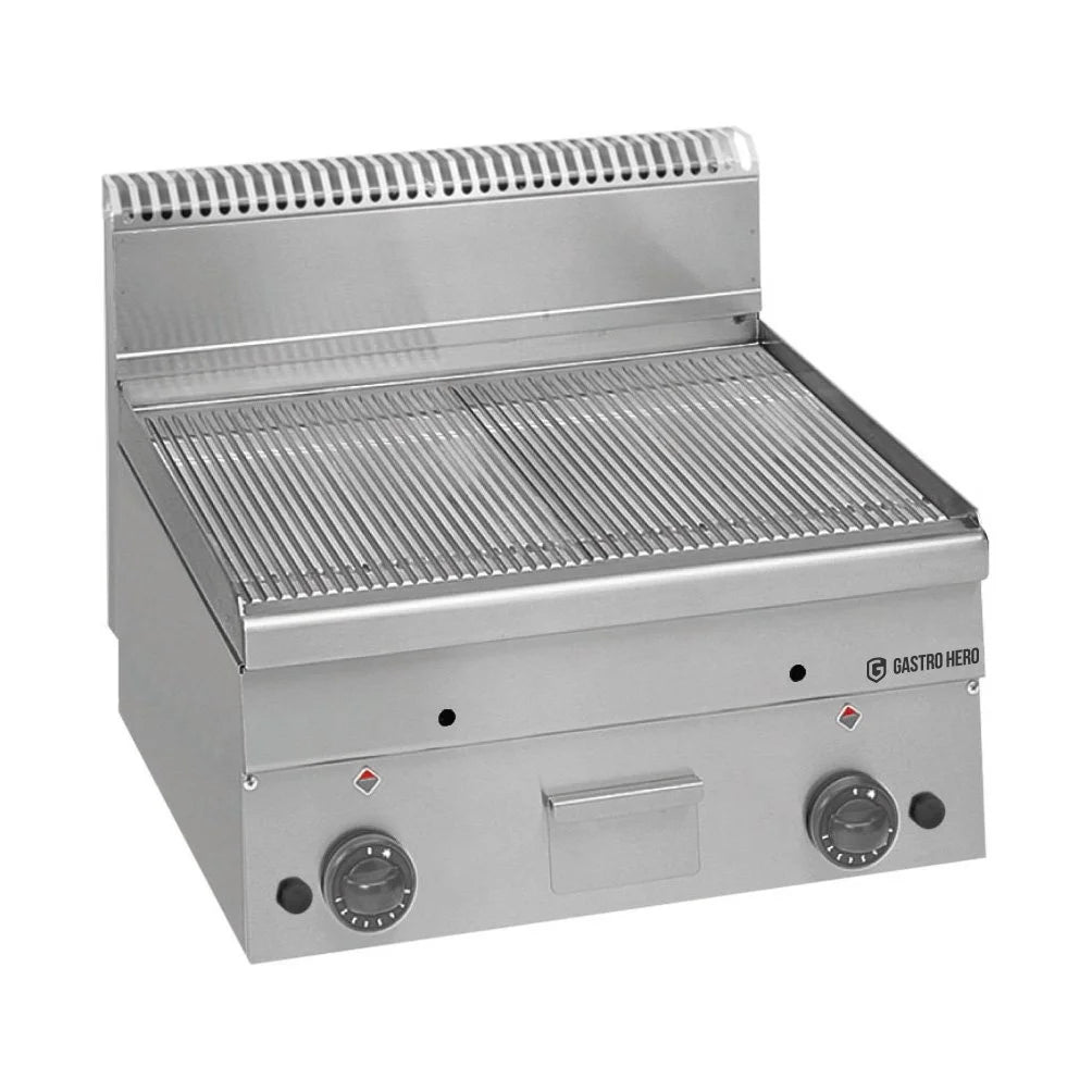 Plaque à snacker à gaz Série 600 - 60/60 - rainurée - appareil de table - 10,2 kW