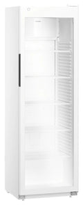 Armoire réfrigérée de stockage blanche - 286 l - porte vitrée - froid ventilé