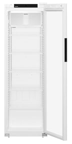 Armoire réfrigérée de stockage blanche - 286 l - porte vitrée - froid ventilé