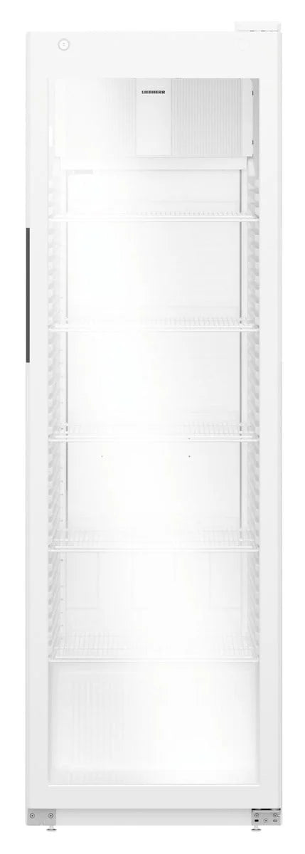 Armoire réfrigérée de stockage blanche - 286 l - porte vitrée - froid ventilé