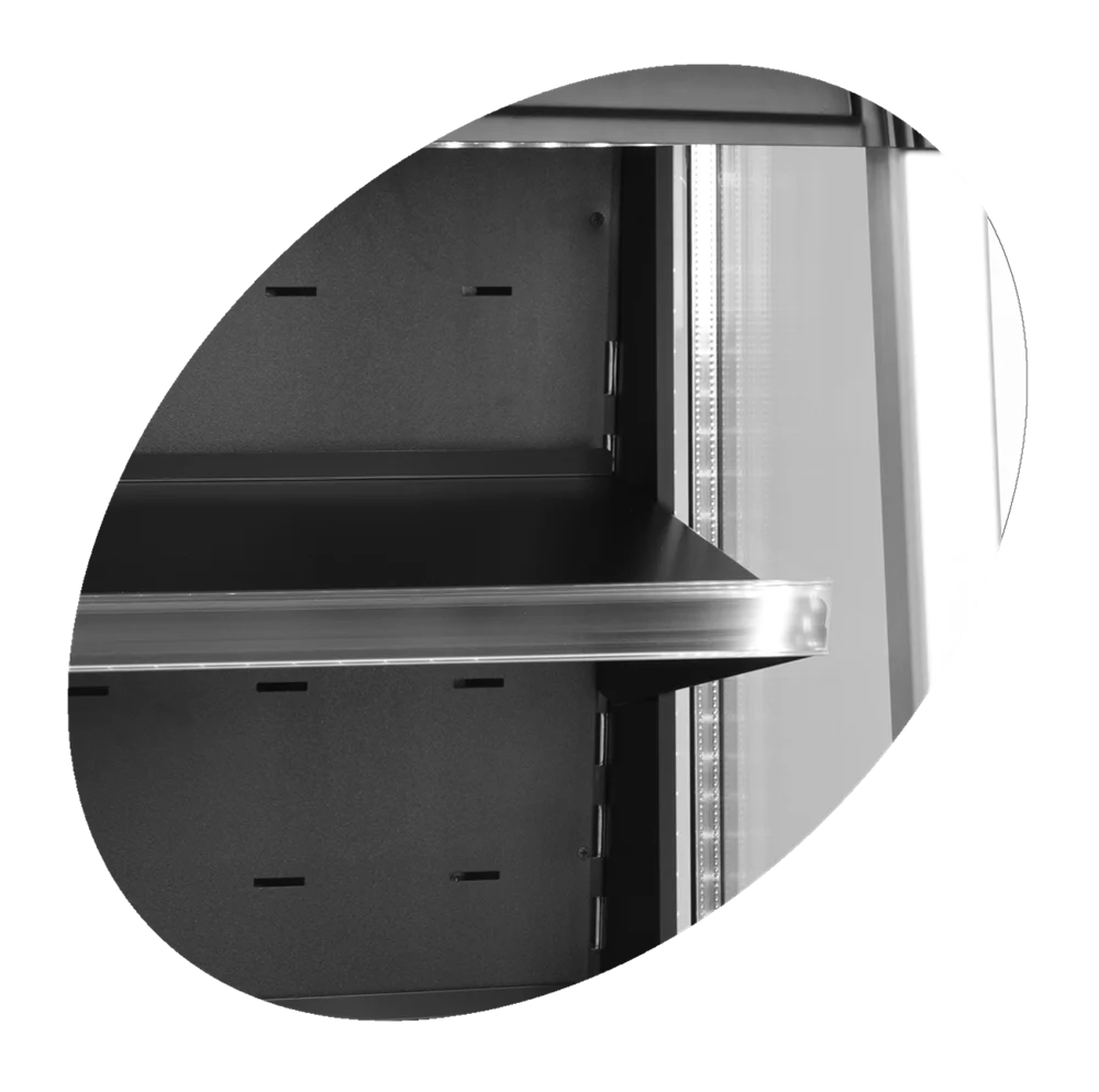 Vitrine réfrigérée verticale ouverte Tefcold ODC90BLACK noire