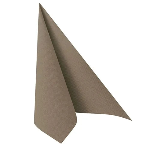 Papstar 50 serviettes ROYAL Collection pliage 1/4 40 cm x 40 cm gris