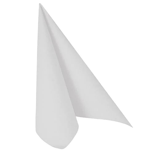 Papstar 50 serviettes ROYAL Collection pliage 1/4 40 cm x 40 cm blanc