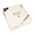 Papstar 50 serviettes ROYAL Collection pliage 1/4 40 cm x 40 cm blanc