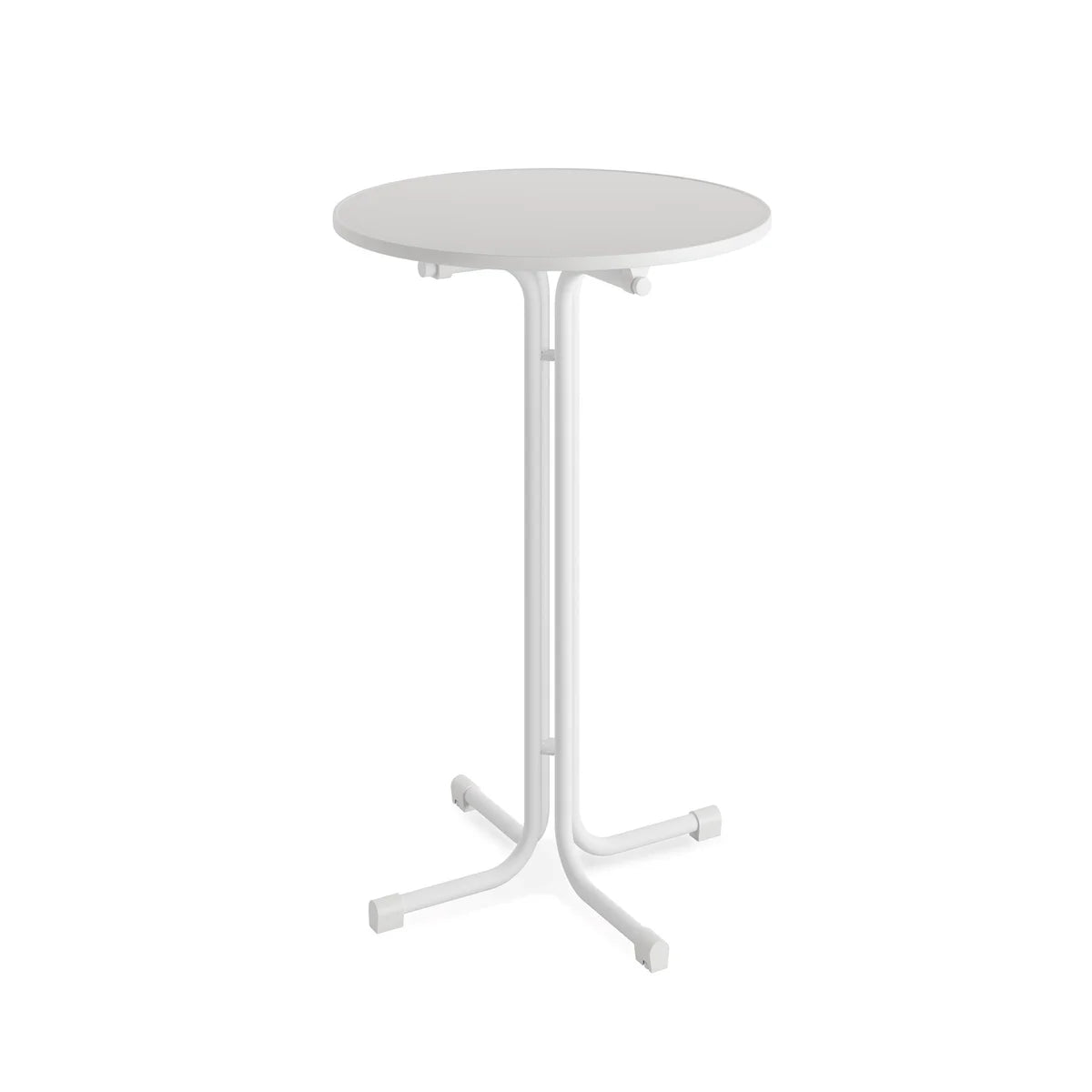 Table haute Feros Berlin Ø 800 mm, blanc