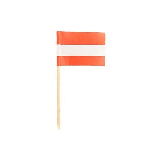 Papstar Piques décoratives avec drapeau Autriche 8 cm - 200 pièces