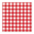Serviettes Papstar Vichy Karo, 3 plis, pliage 1/4, 33 cm x 33 cm, rouges - 100 unités