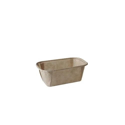 50 Backformen pure eckig 167 ml 4 cm x 6,5 cm x 11 cm braun