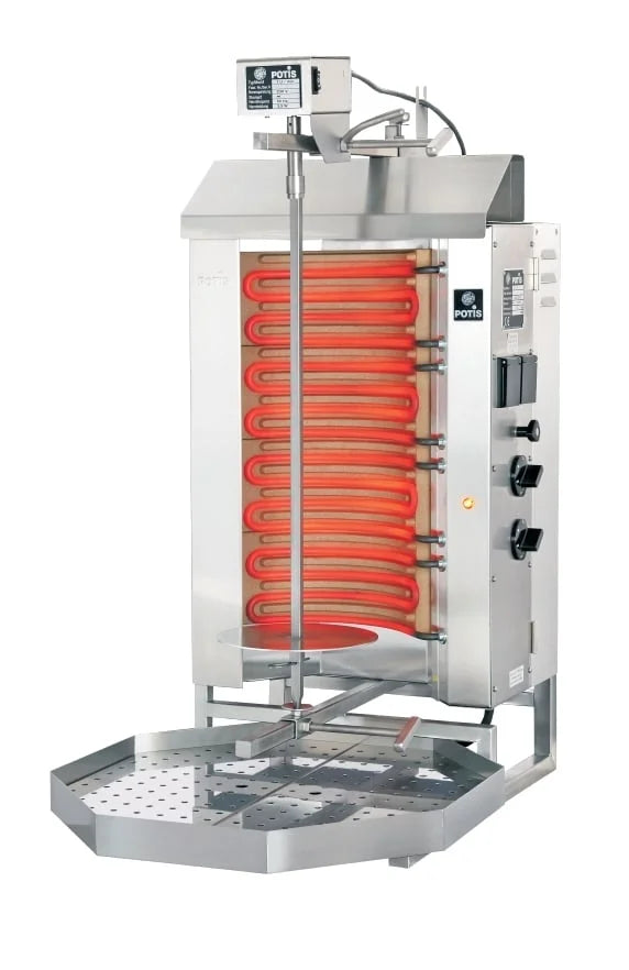 Potis Grill à döner / grill à gyros électrique E2 - bac à graisse octogonal