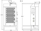 Potis Dönergrill / Gyrosgrill Elektro E2 - achteckige Fettwanne