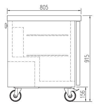 Table réfrigérée Coreco US Range 1800 - 0/6