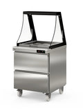 Coreco Saladette US Range 700 - 0/2 mit Glasaufsatz