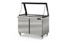 Coreco Saladette US Range 1200 - 2/0 avec rehausse vitrée