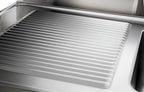 Spültisch Basic 10x7 mit 1 Becken rechts, Aufkantung und Grundboden