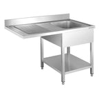 Spülzentrum Basic 12x6 mit 1 Becken rechts, Aufkantung und Grundboden