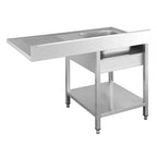 Centre de plonge Basic 12x7 avec 1 cuve à gauche, dosseret et étagère inférieure