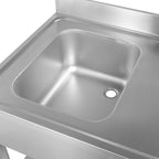 Centre de plonge Basic 12x7 avec 1 cuve à gauche, dosseret et étagère inférieure