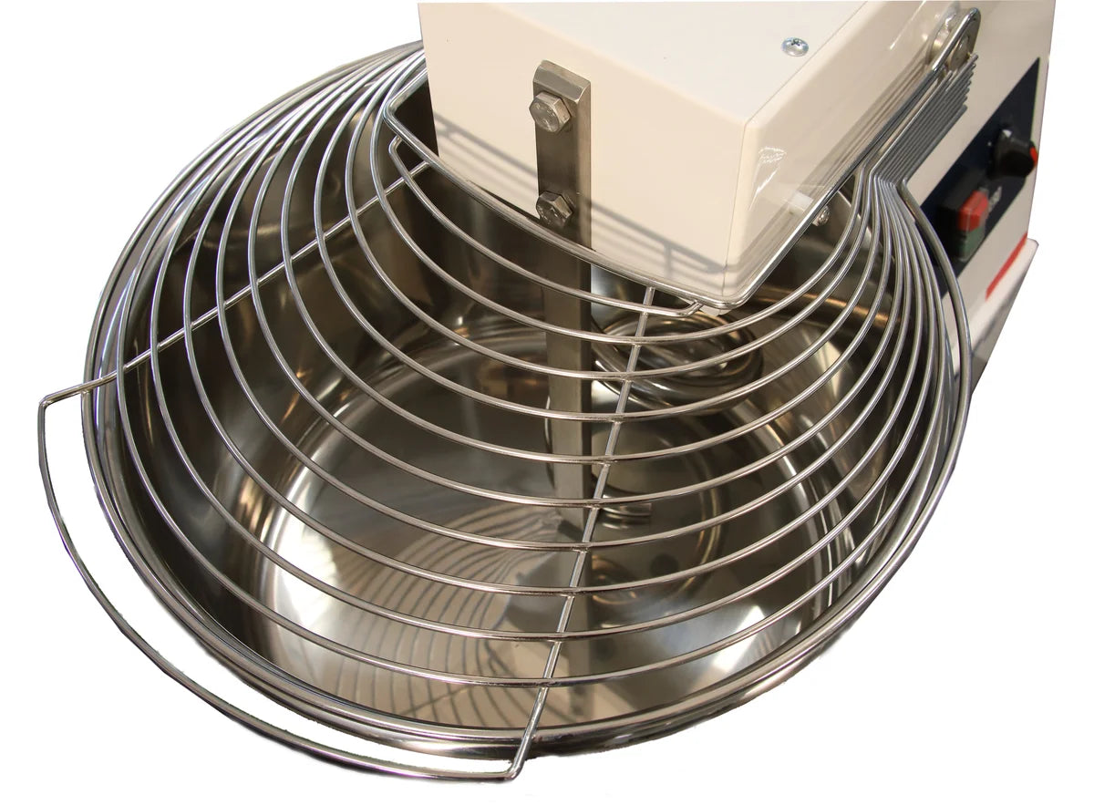 Pétrin à spirale PROFI 33 Litres 400V avec roulettes - tête fixe