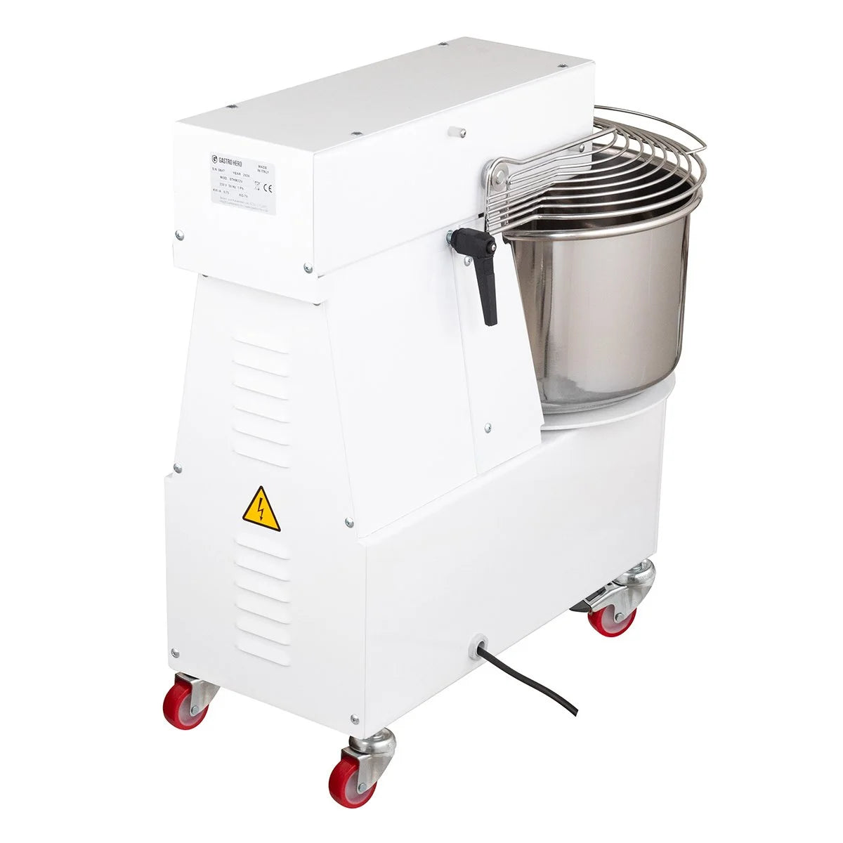 Pétrin à spirale PROFI 33 Litres 230V avec roulettes - tête basculante