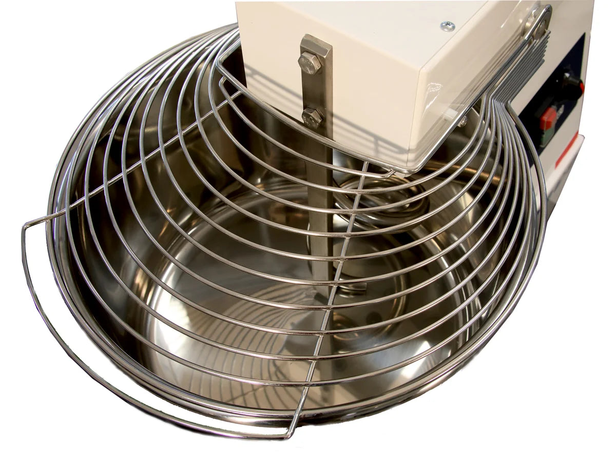 Spiral-Teigknetmaschine PROFI 62 Liter 230V mit Rollen - fester Kopf