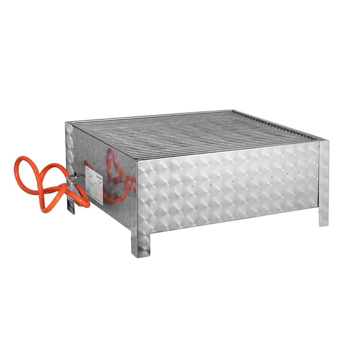 grill à gaz avec 3 brûleurs 10 kW, 650 x 570 x 270 mm