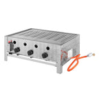 grill à gaz avec 3 brûleurs 10 kW, 650 x 570 x 270 mm