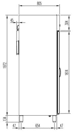 Armoire de congélation Profi 700 GN 2/1 Superior avec 1 porte vitrée