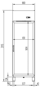 Armoire de congélation Profi 700 GN 2/1 Superior avec 1 porte vitrée