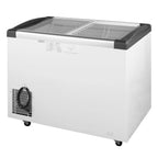 Tiefkühltruhe ECO 350 mit Glasschiebedeckel, 4 Rollen