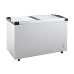 Tiefkühltruhe ECO 450 mit Glasschiebedeckel, 4 Rollen