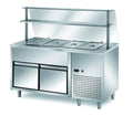 Table réfrigérée libre-service PROFI B200 avec tiroir et rehausse vitrée 1500x700x1400 - 4GN1/1