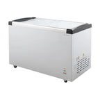 Tiefkühltruhe ECO 450 mit Glasschiebedeckel, 4 Rollen