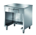 Table de caisse PROFI fermée sur 3 côtés avec tiroir verrouillable 800x700x890