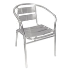 Chaises bistrot Bolero en aluminium avec accoudoir arrondi - 4 pièces