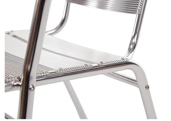 Chaises bistrot Bolero en aluminium avec accoudoir arrondi - 4 pièces