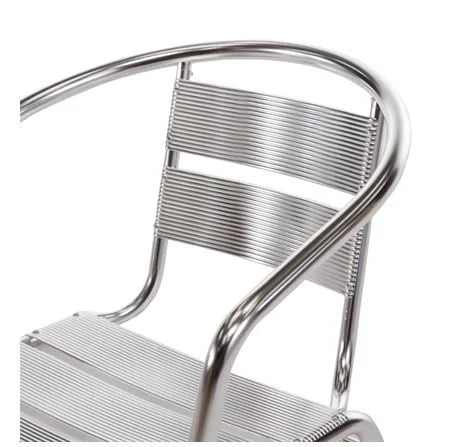 Chaises bistrot Bolero en aluminium avec accoudoir arrondi - 4 pièces