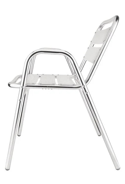 Bistrostühle Bolero mit Unterarmlehne Aluminium - 4 Stück