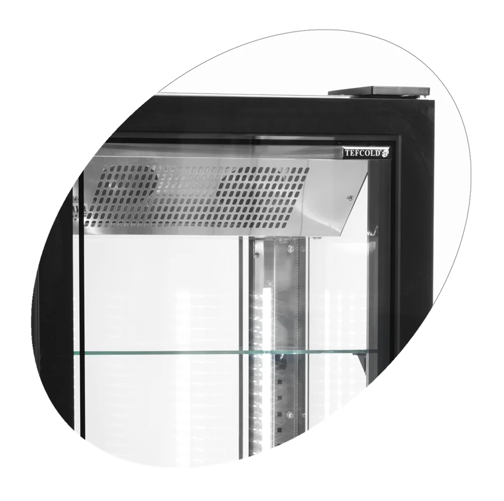 Tefcold Standtiefkühlvitrine UPD400-F schwarz