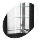 Tefcold Standtiefkühlvitrine UPD400-F schwarz