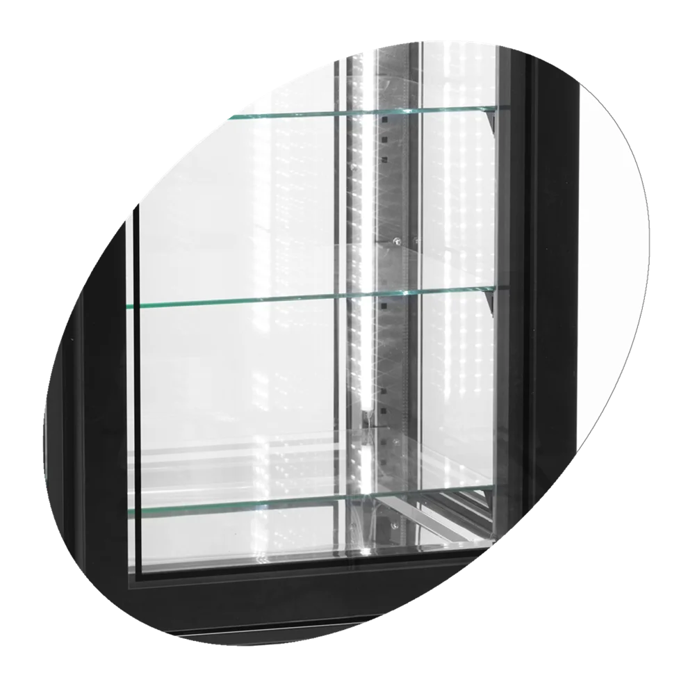 Tefcold Standtiefkühlvitrine UPD400-F schwarz