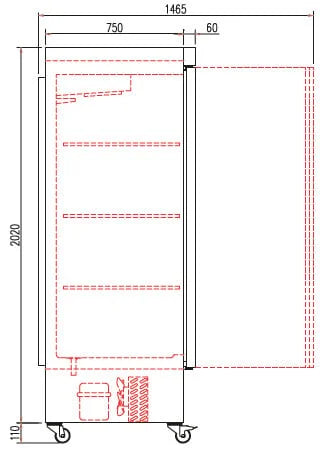 Armoire de congélation en acier inoxydable Coreco US Range 650