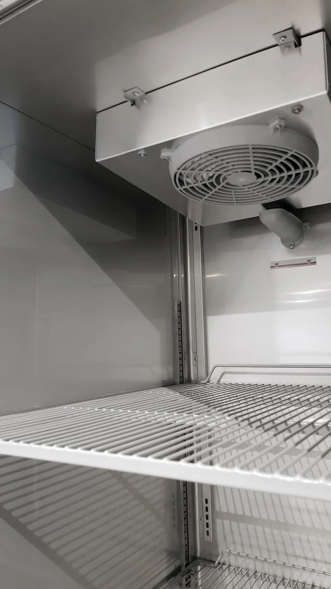 Coreco Edelstahltiefkühlschrank US Range 1400 mit Glastür