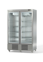 Coreco Edelstahltiefkühlschrank US Range 1400 mit Glastür