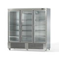 Armoire de congélation en acier inoxydable Coreco US Range 2200 avec portes vitrées